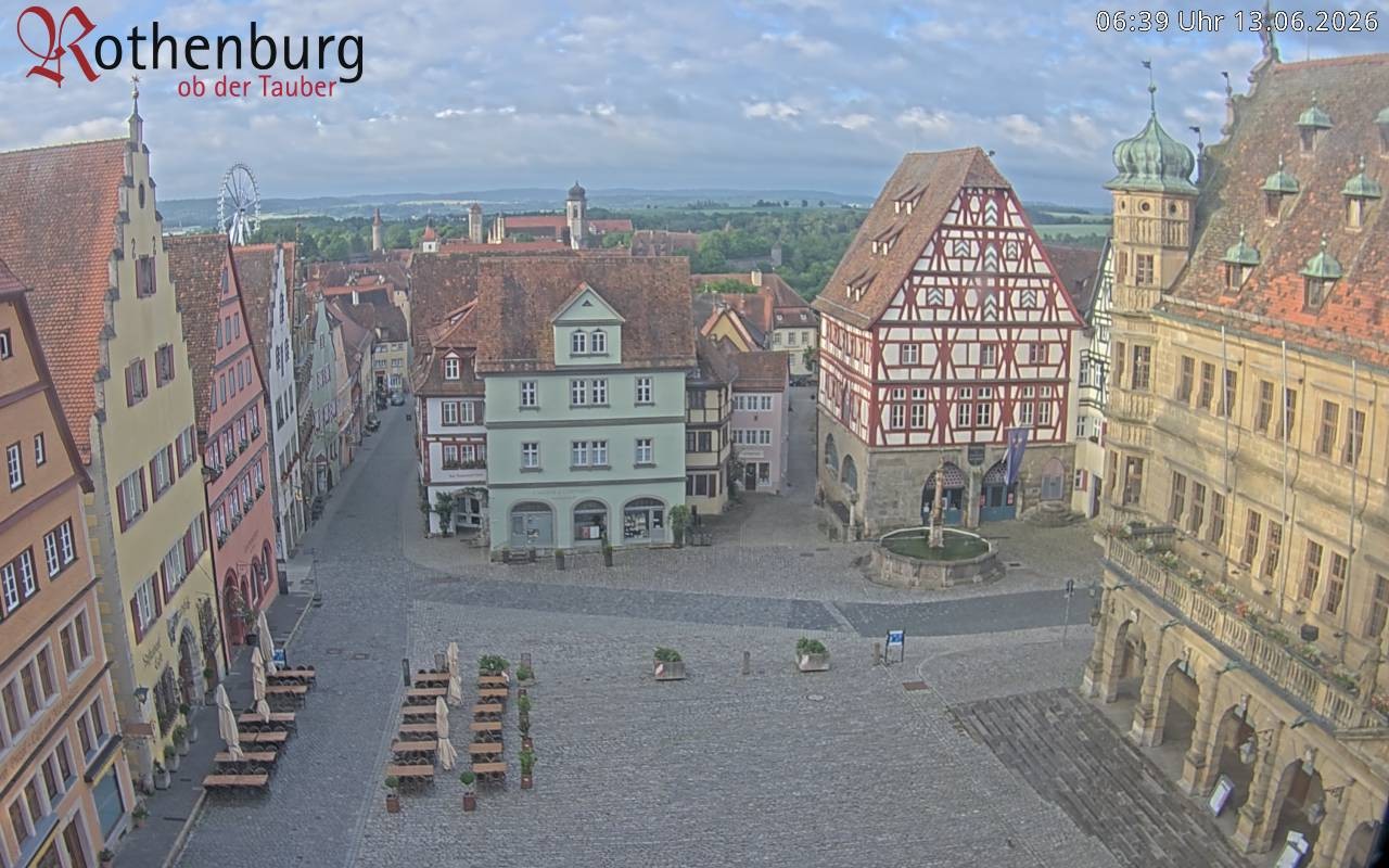 Archiv Foto Webcam Rothenburg ob der Tauber - Marktplatz