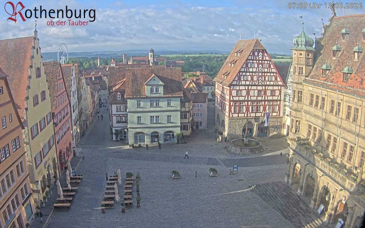 Archiv Foto Webcam Rothenburg ob der Tauber - Marktplatz