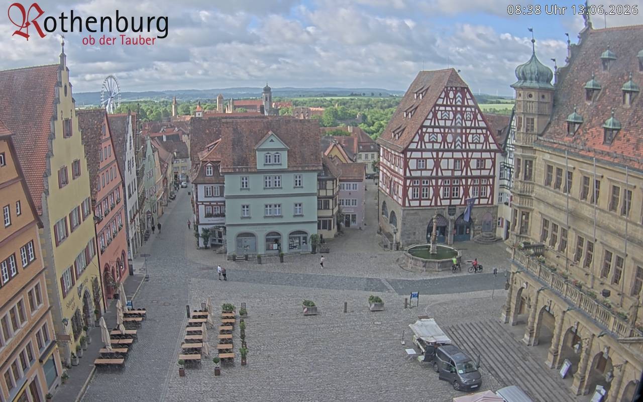 Archiv Foto Webcam Rothenburg ob der Tauber - Marktplatz