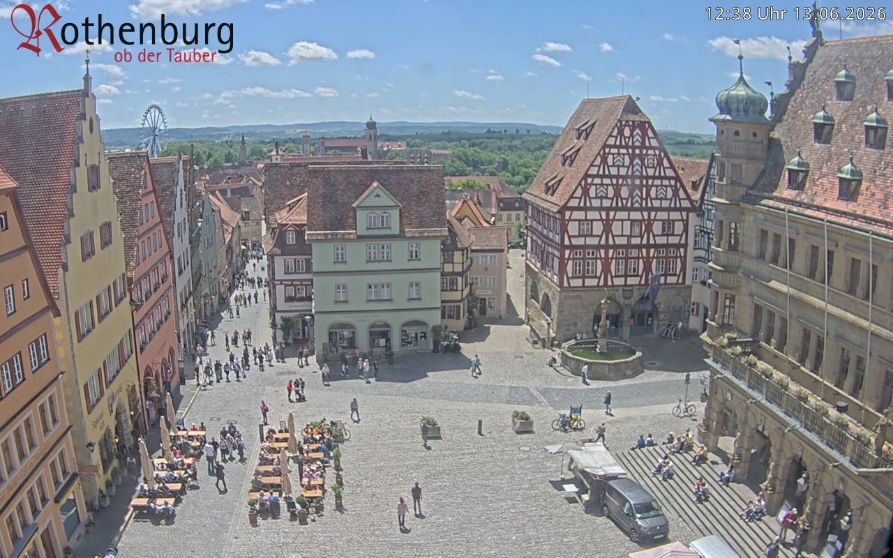 Archiv Foto Webcam Rothenburg ob der Tauber - Marktplatz