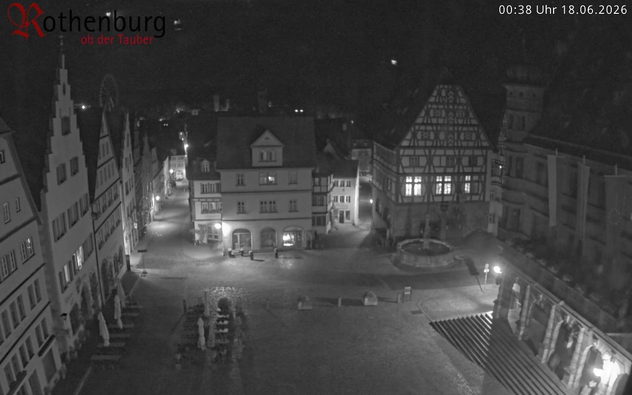 Archived image Webcam Rothenburg ob der Tauber - Market Square