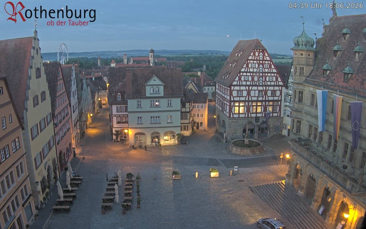 Archived image Webcam Rothenburg ob der Tauber - Market Square
