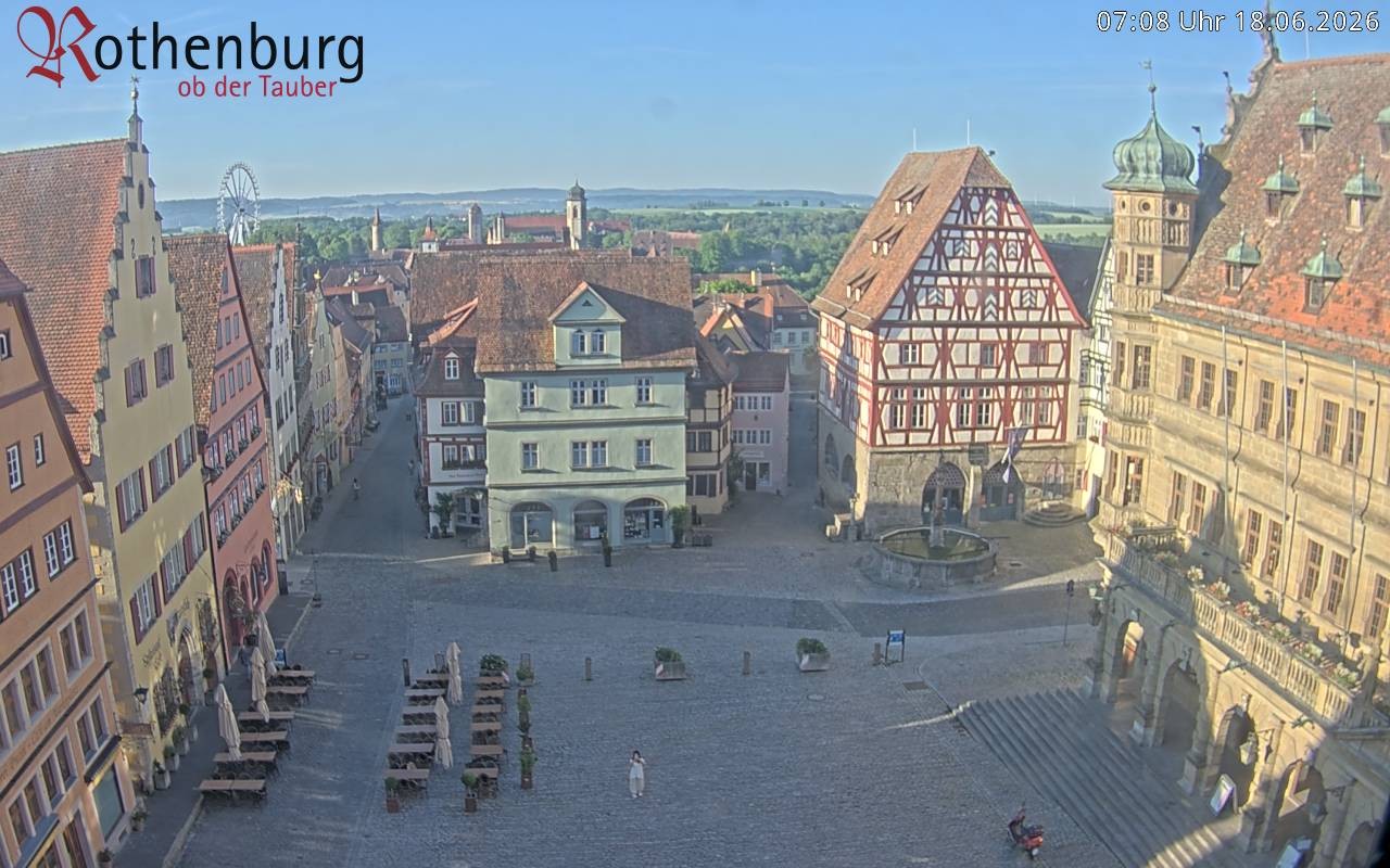Archived image Webcam Rothenburg ob der Tauber - Market Square