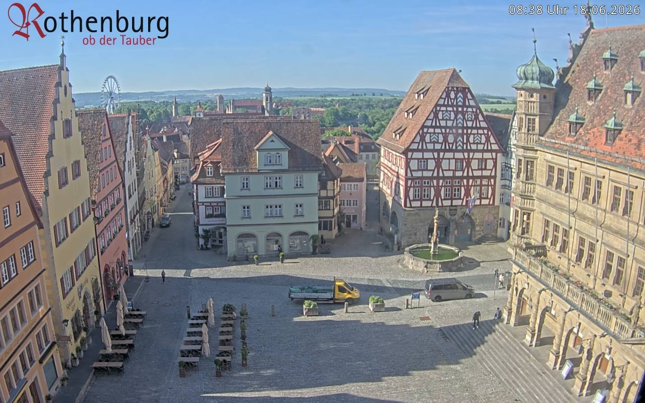 Archiv Foto Webcam Rothenburg ob der Tauber - Marktplatz