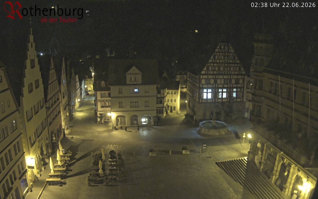 Archiv Foto Webcam Rothenburg ob der Tauber - Marktplatz