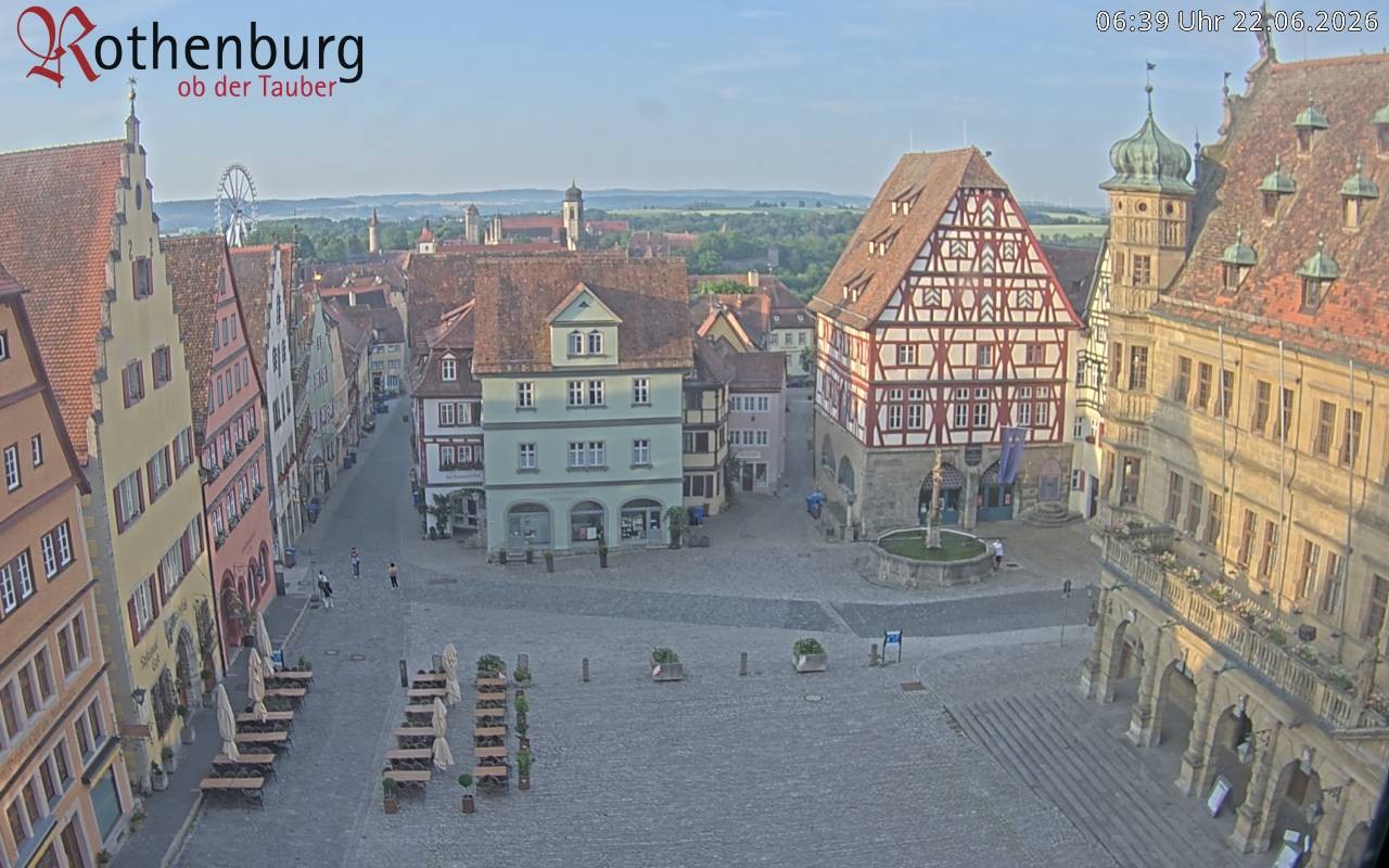 Archiv Foto Webcam Rothenburg ob der Tauber - Marktplatz