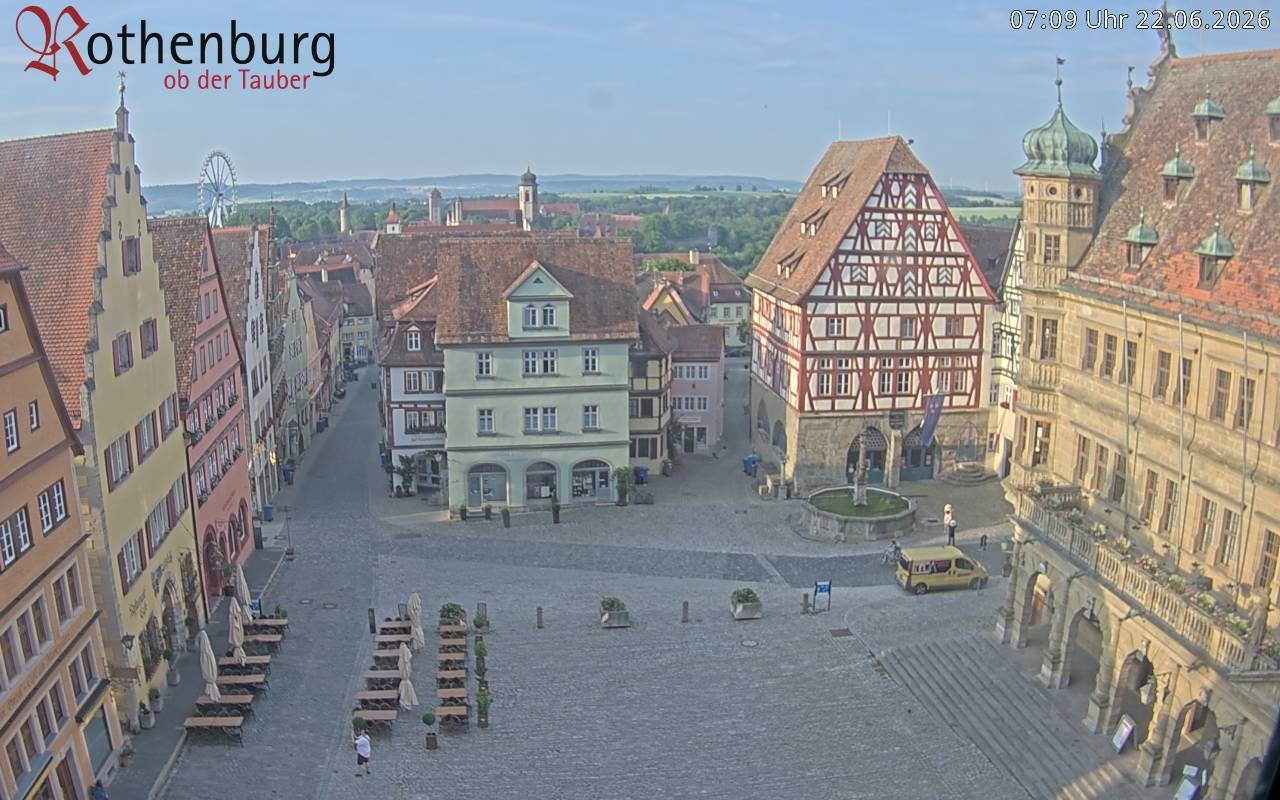 Archiv Foto Webcam Rothenburg ob der Tauber - Marktplatz