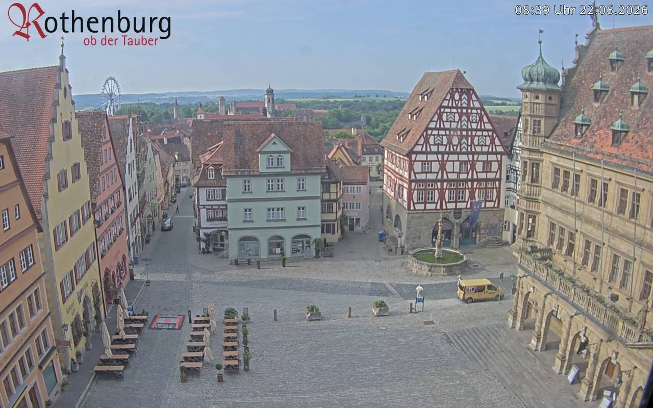 Archiv Foto Webcam Rothenburg ob der Tauber - Marktplatz