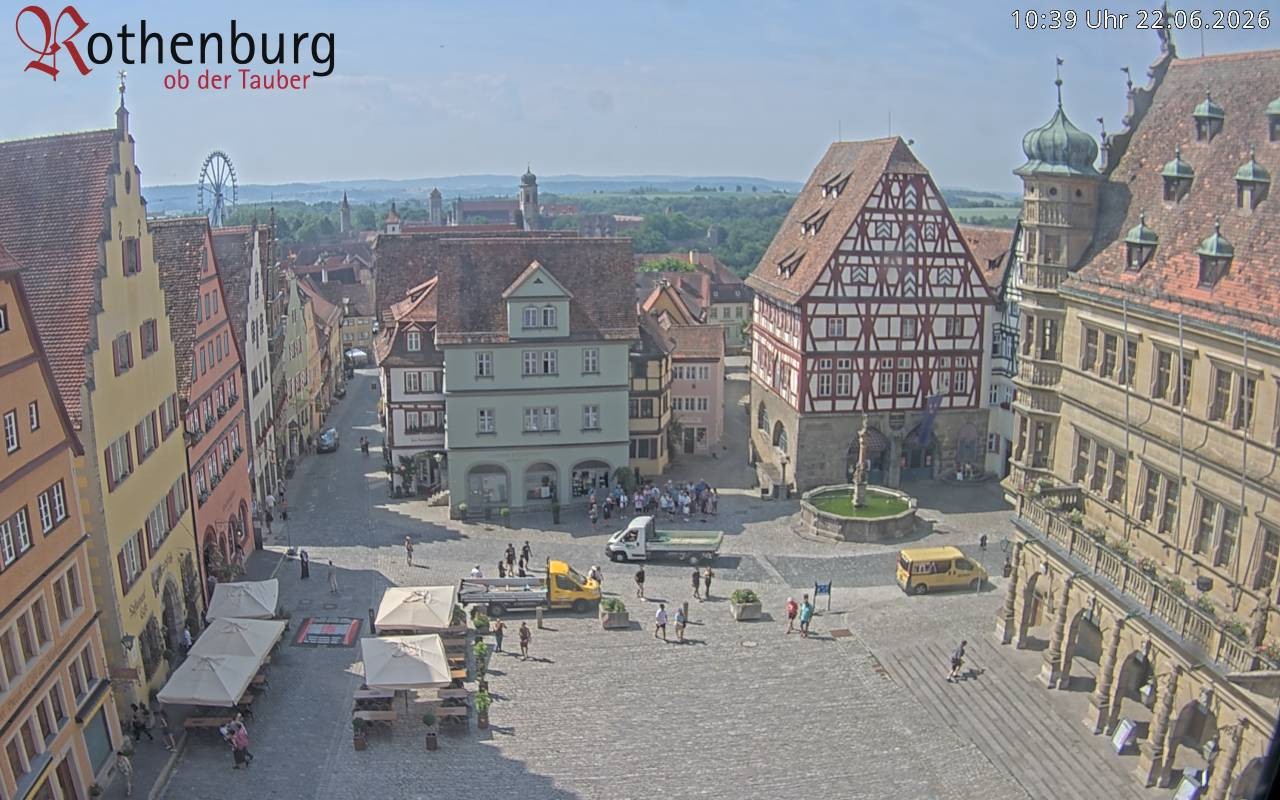 Archiv Foto Webcam Rothenburg ob der Tauber - Marktplatz