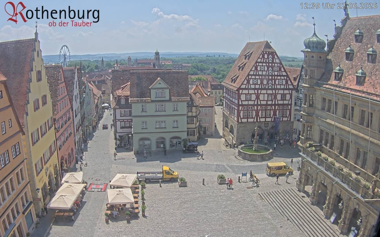Archiv Foto Webcam Rothenburg ob der Tauber - Marktplatz