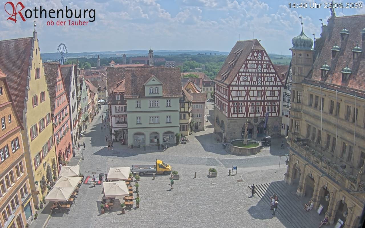 Archiv Foto Webcam Rothenburg ob der Tauber - Marktplatz