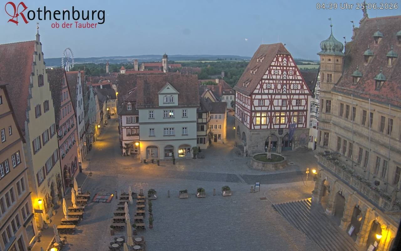 Archived image Webcam Rothenburg ob der Tauber - Market Square
