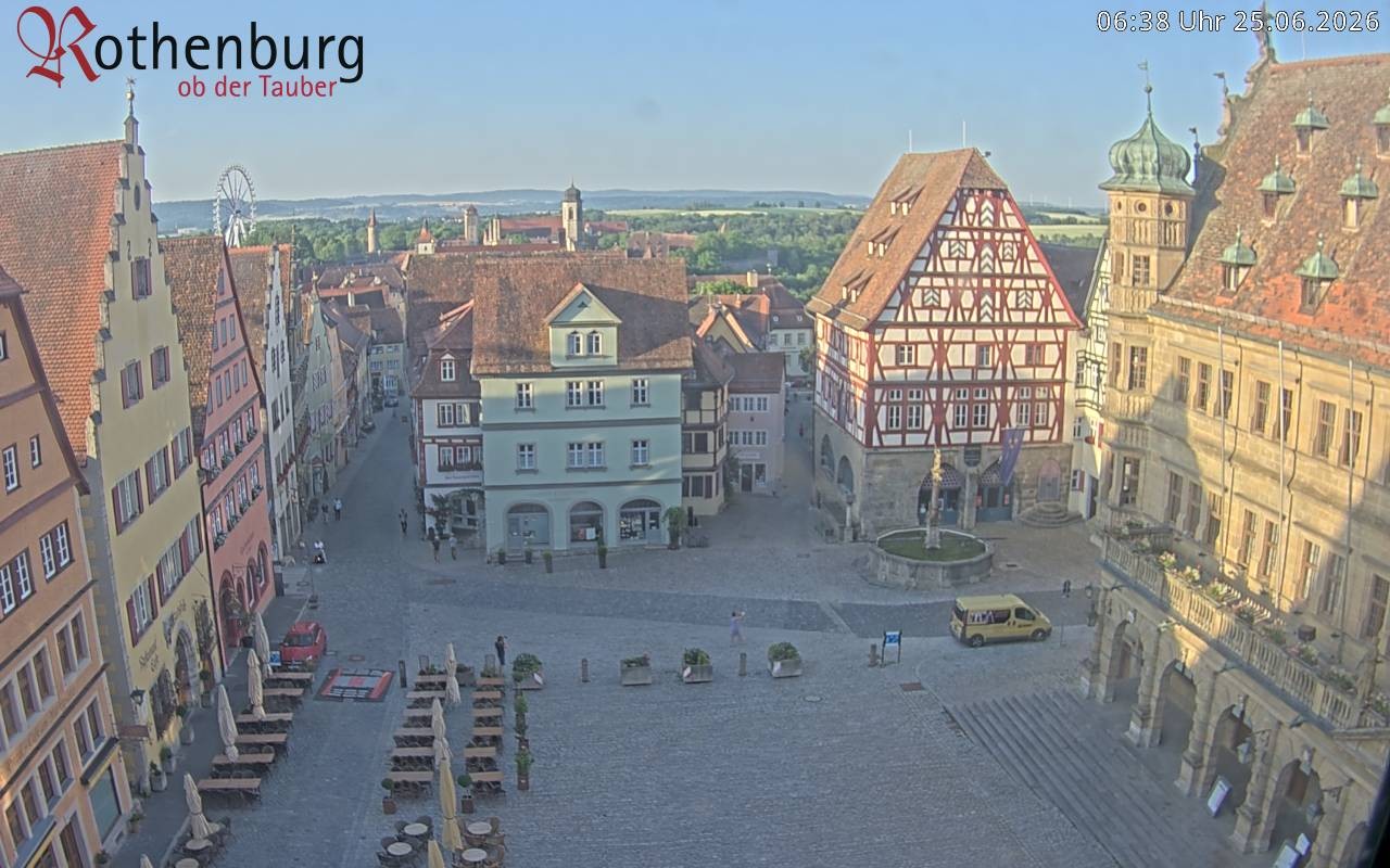 Archiv Foto Webcam Rothenburg ob der Tauber - Marktplatz