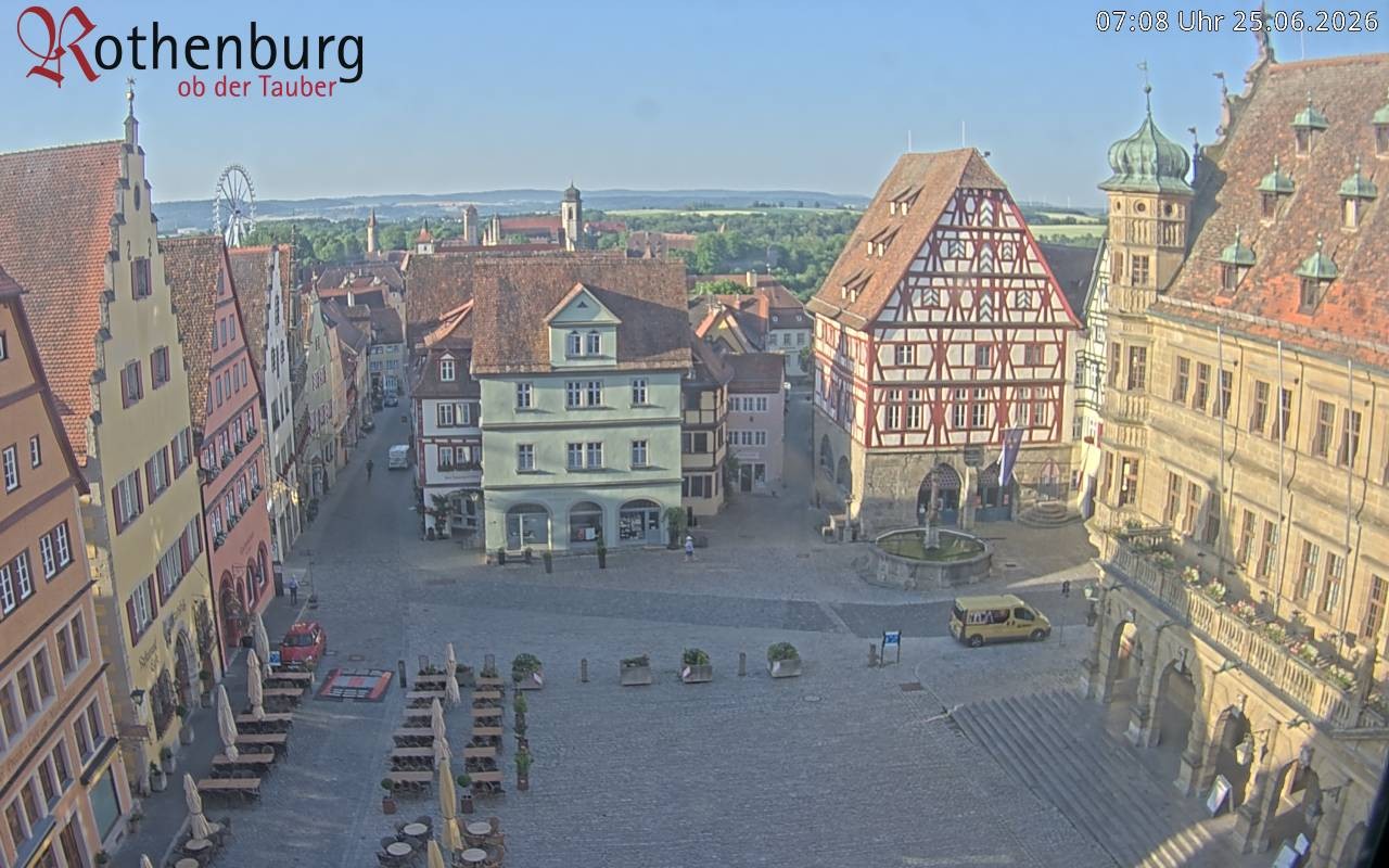 Archiv Foto Webcam Rothenburg ob der Tauber - Marktplatz