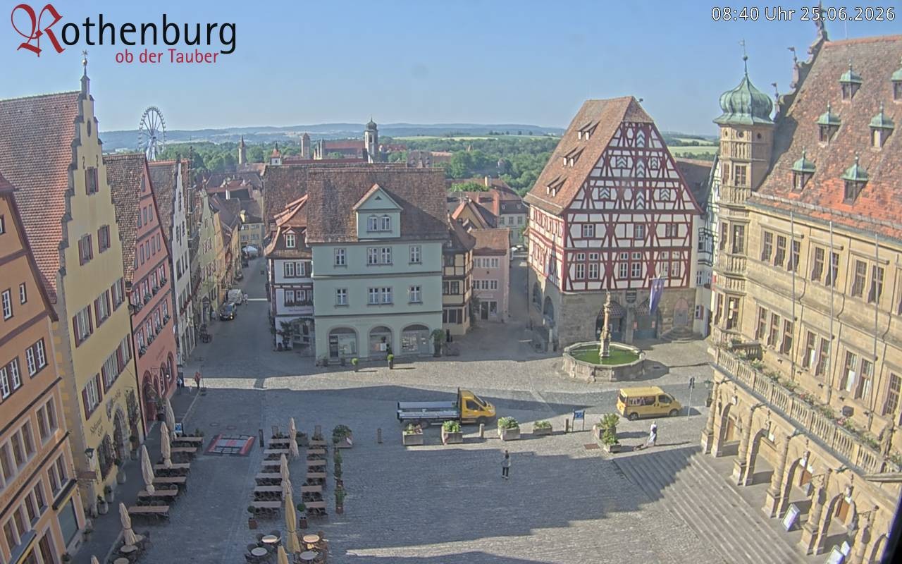 Archiv Foto Webcam Rothenburg ob der Tauber - Marktplatz