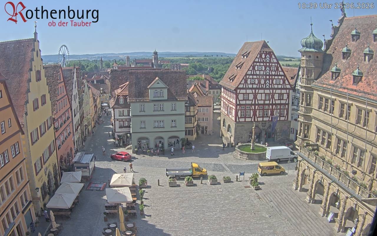 Archiv Foto Webcam Rothenburg ob der Tauber - Marktplatz