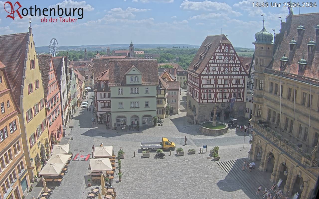 Archiv Foto Webcam Rothenburg ob der Tauber - Marktplatz