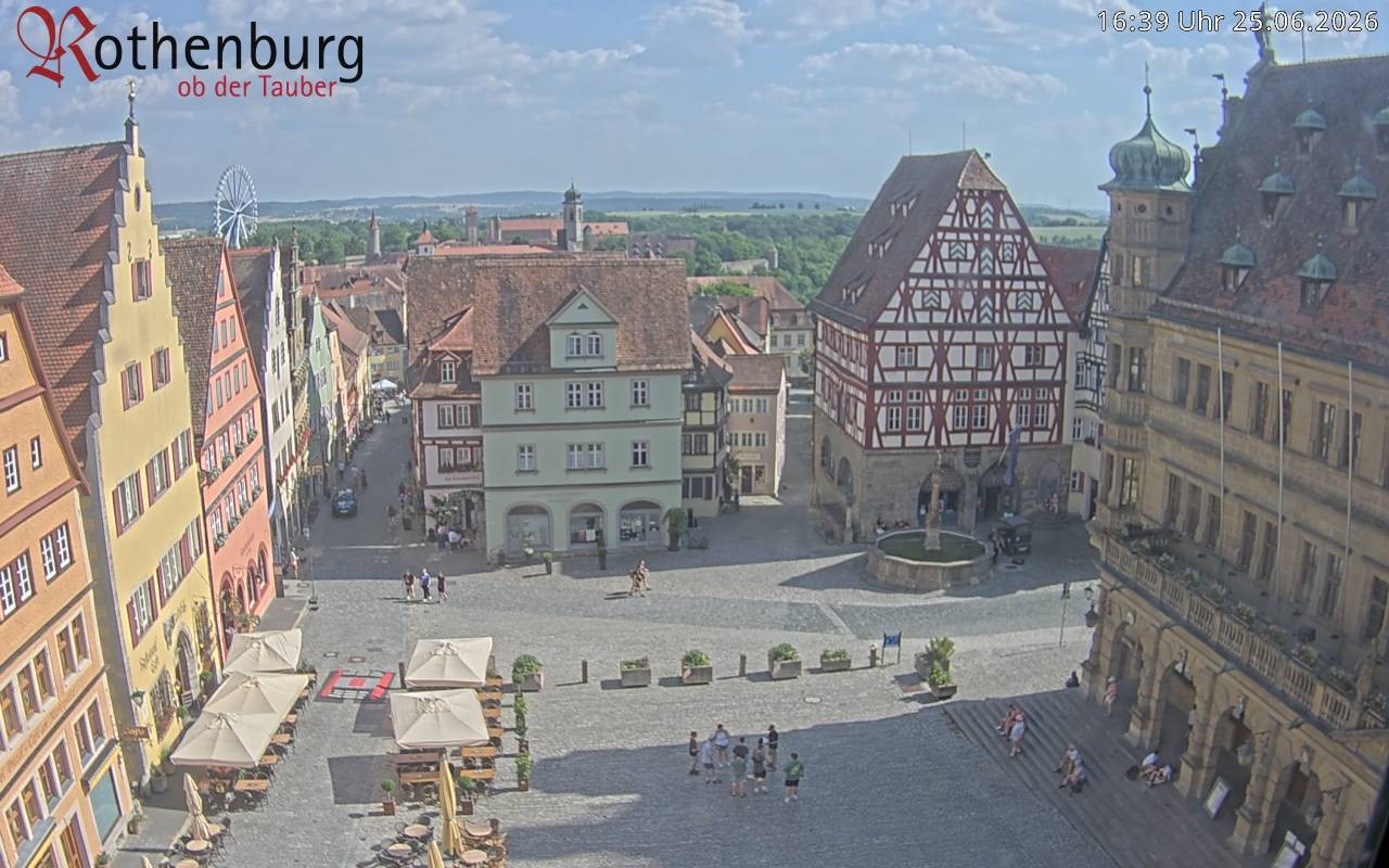 Archiv Foto Webcam Rothenburg ob der Tauber - Marktplatz