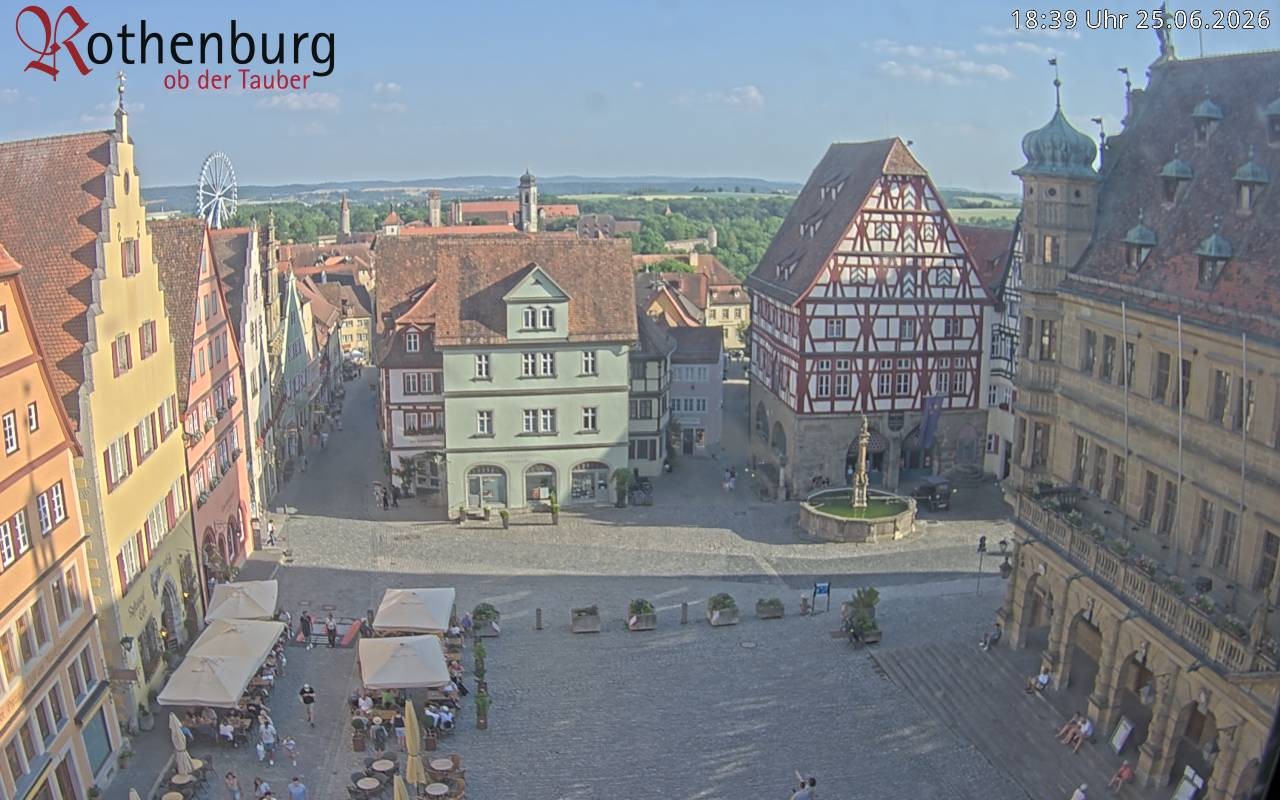 Archiv Foto Webcam Rothenburg ob der Tauber - Marktplatz
