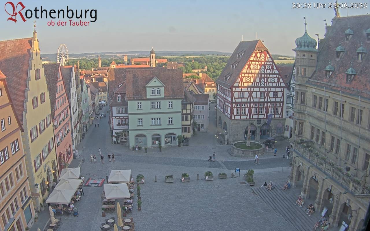 Archiv Foto Webcam Rothenburg ob der Tauber - Marktplatz
