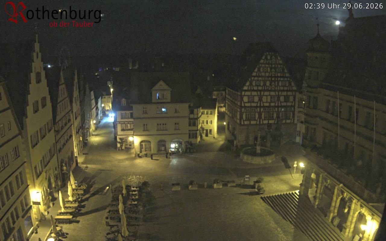 Archived image Webcam Rothenburg ob der Tauber - Market Square