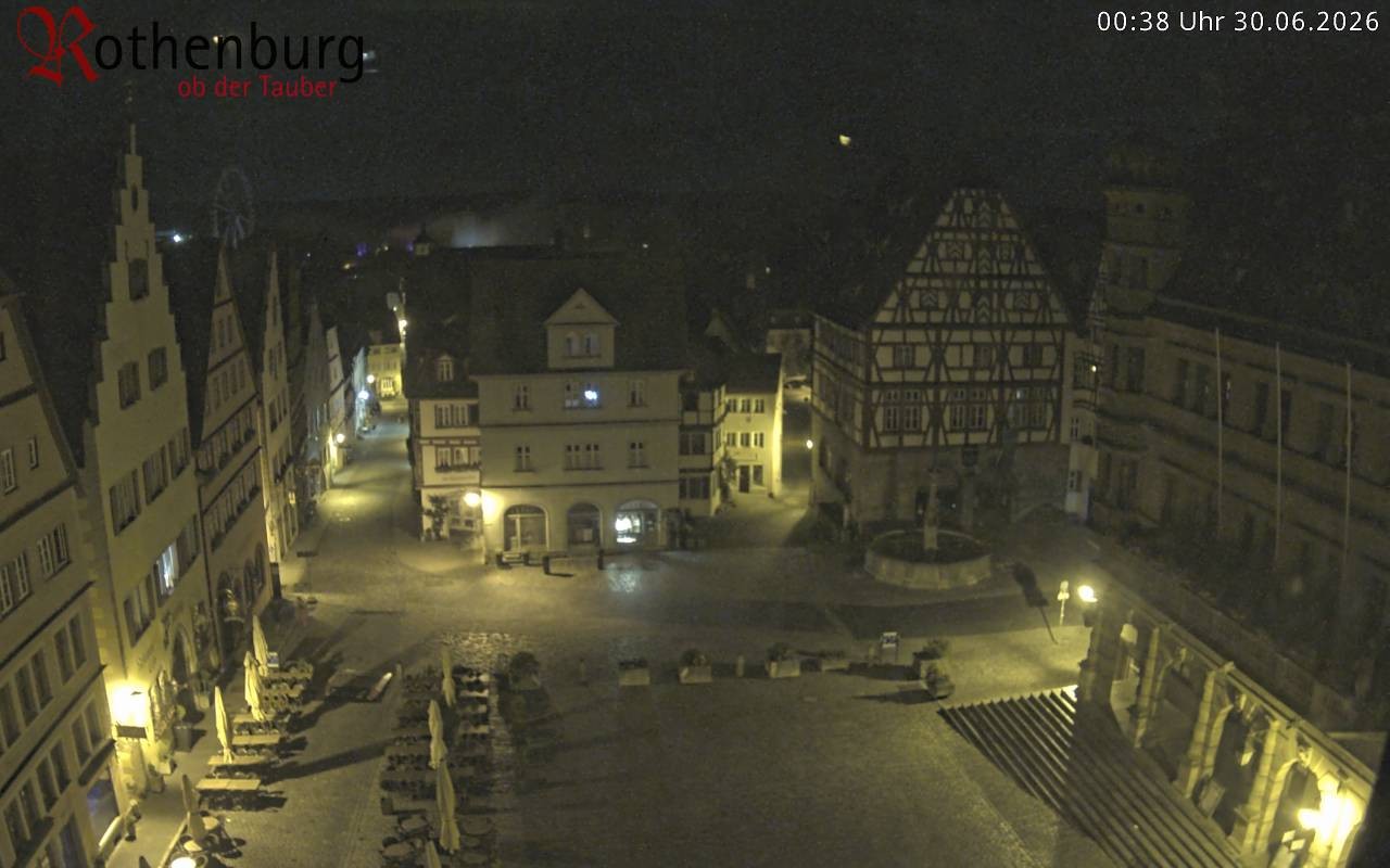 Archiv Foto Webcam Rothenburg ob der Tauber - Marktplatz
