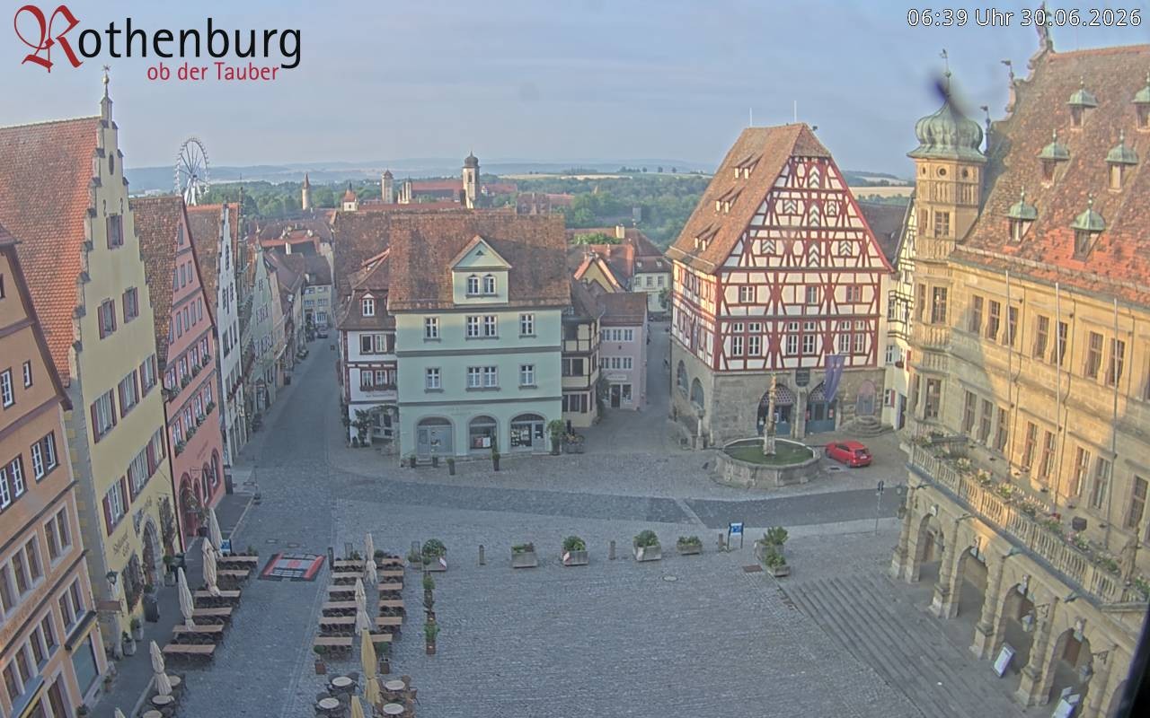 Archiv Foto Webcam Rothenburg ob der Tauber - Marktplatz