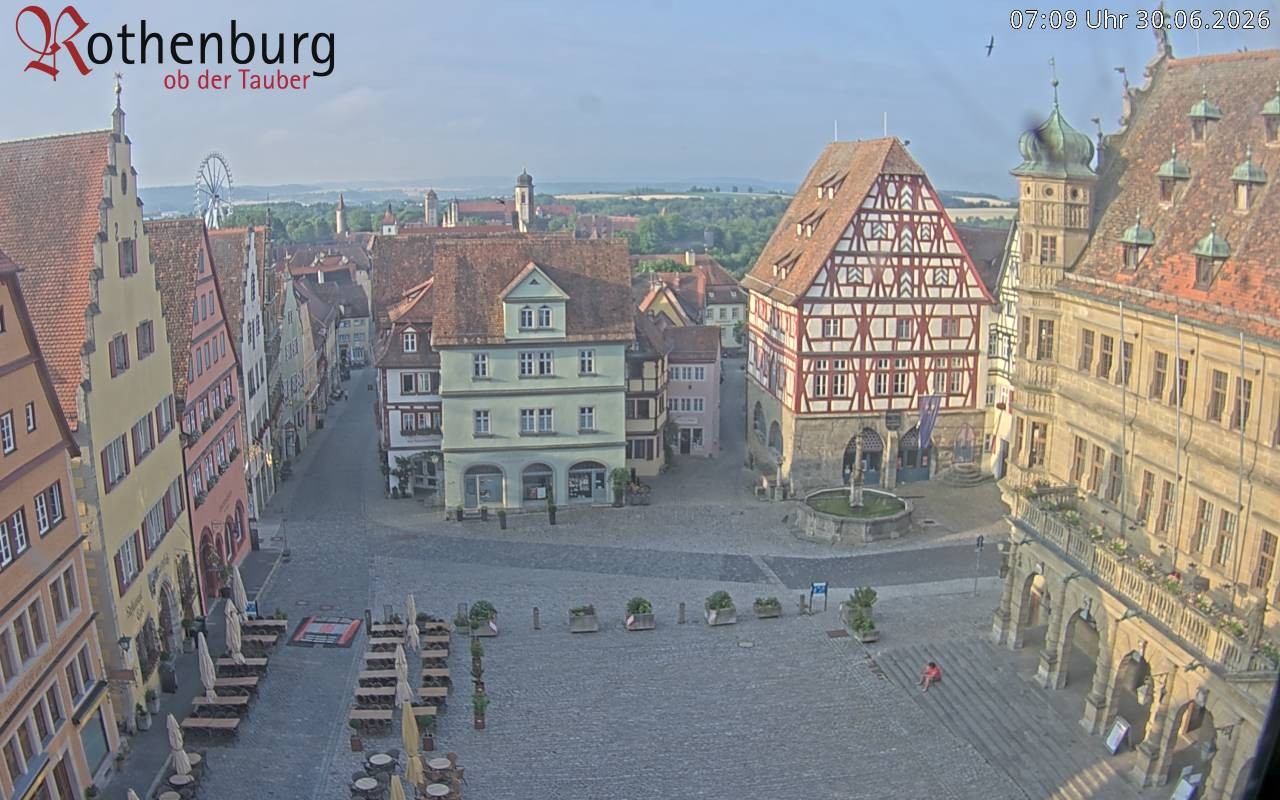 Archiv Foto Webcam Rothenburg ob der Tauber - Marktplatz