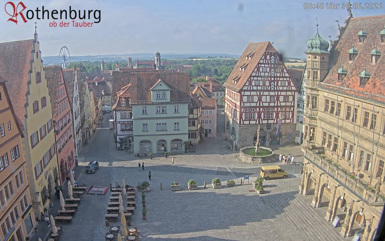 Archived image Webcam Rothenburg ob der Tauber - Market Square