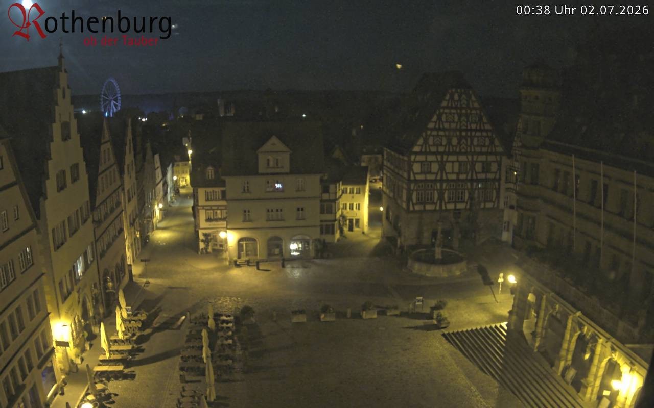 Archived image Webcam Rothenburg ob der Tauber - Market Square