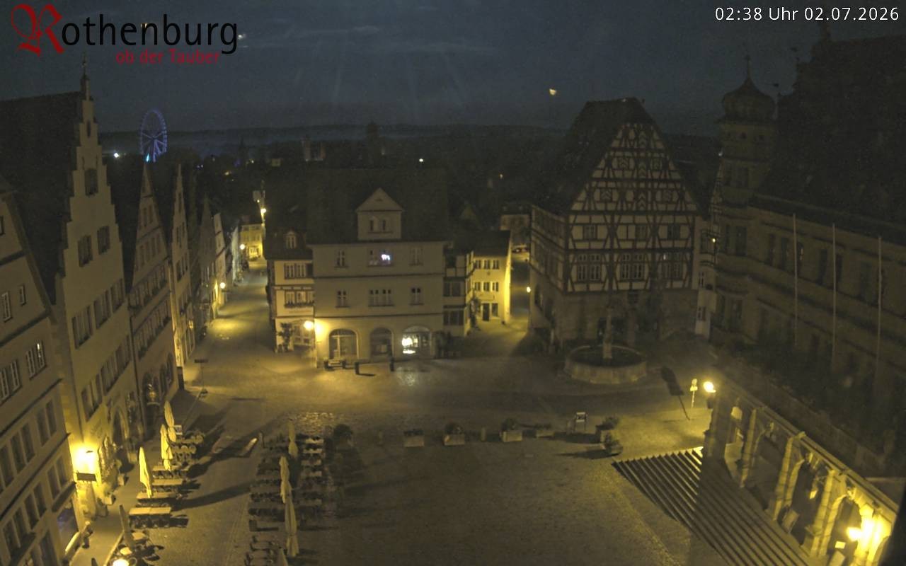 Archived image Webcam Rothenburg ob der Tauber - Market Square
