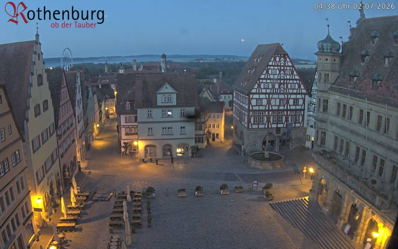 Archived image Webcam Rothenburg ob der Tauber - Market Square