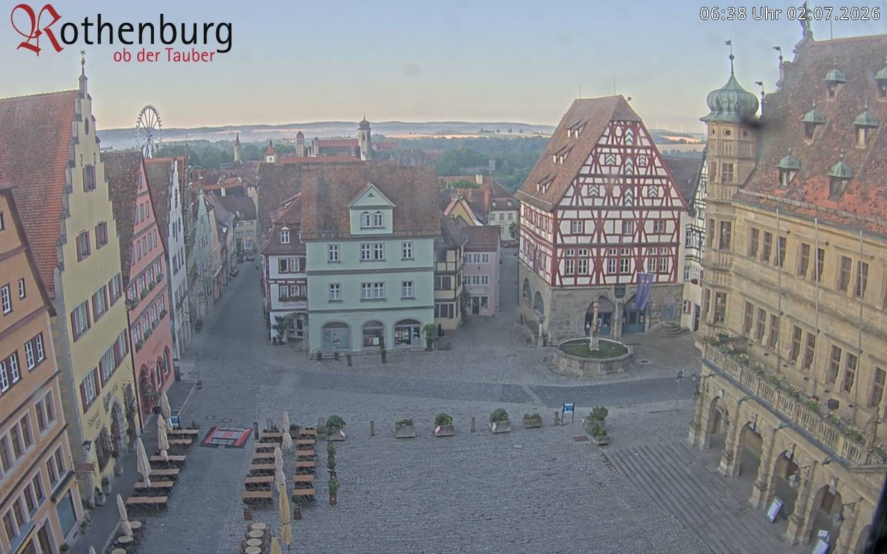 Archived image Webcam Rothenburg ob der Tauber - Market Square