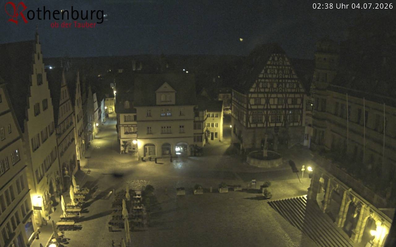 Archiv Foto Webcam Rothenburg ob der Tauber - Marktplatz