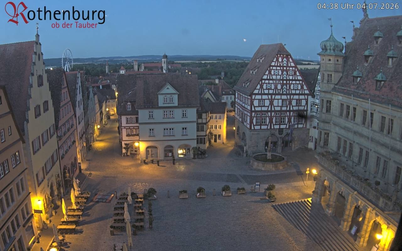Archiv Foto Webcam Rothenburg ob der Tauber - Marktplatz