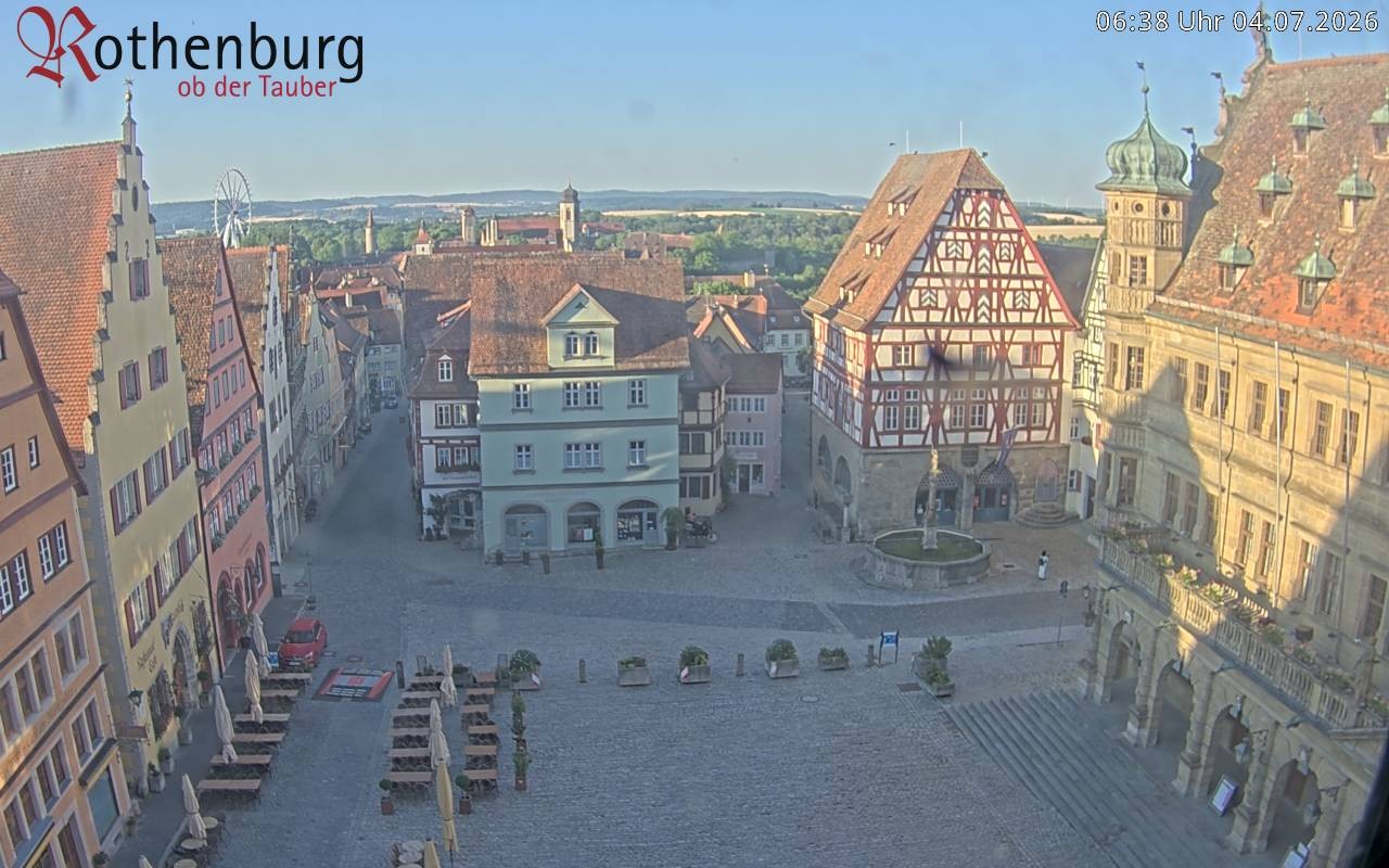 Archiv Foto Webcam Rothenburg ob der Tauber - Marktplatz