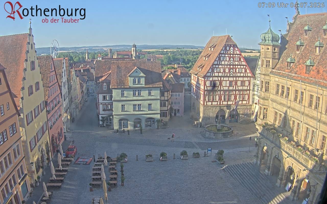Archiv Foto Webcam Rothenburg ob der Tauber - Marktplatz