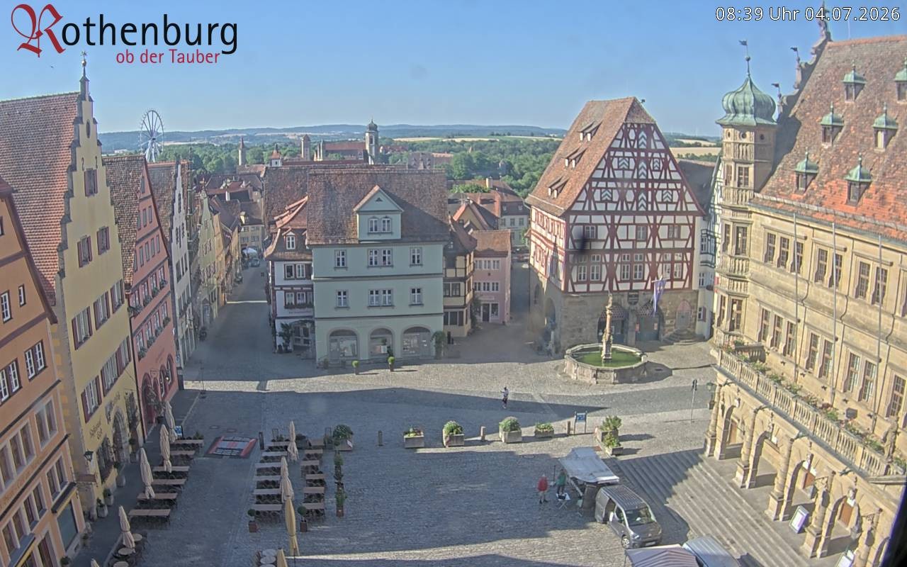 Archiv Foto Webcam Rothenburg ob der Tauber - Marktplatz