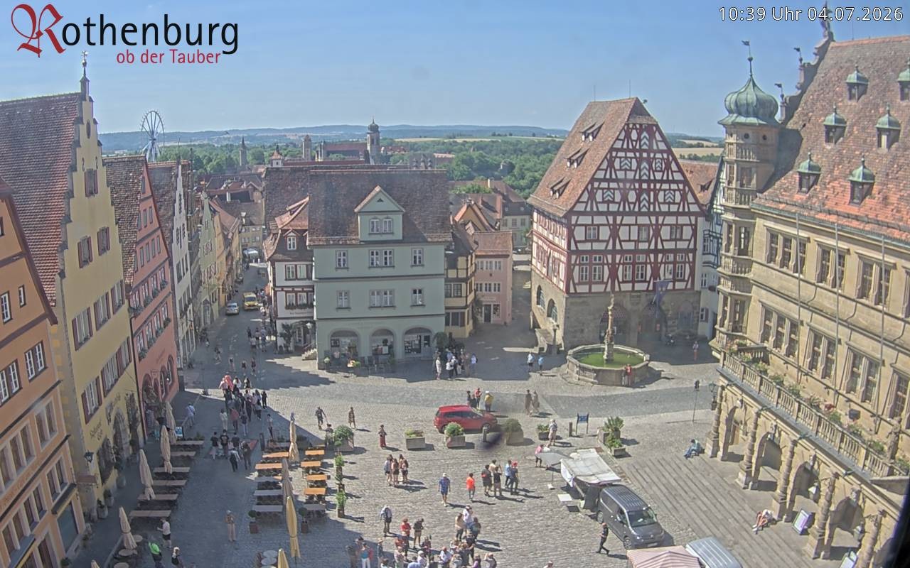 Archiv Foto Webcam Rothenburg ob der Tauber - Marktplatz