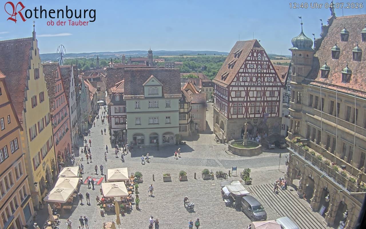 Archiv Foto Webcam Rothenburg ob der Tauber - Marktplatz
