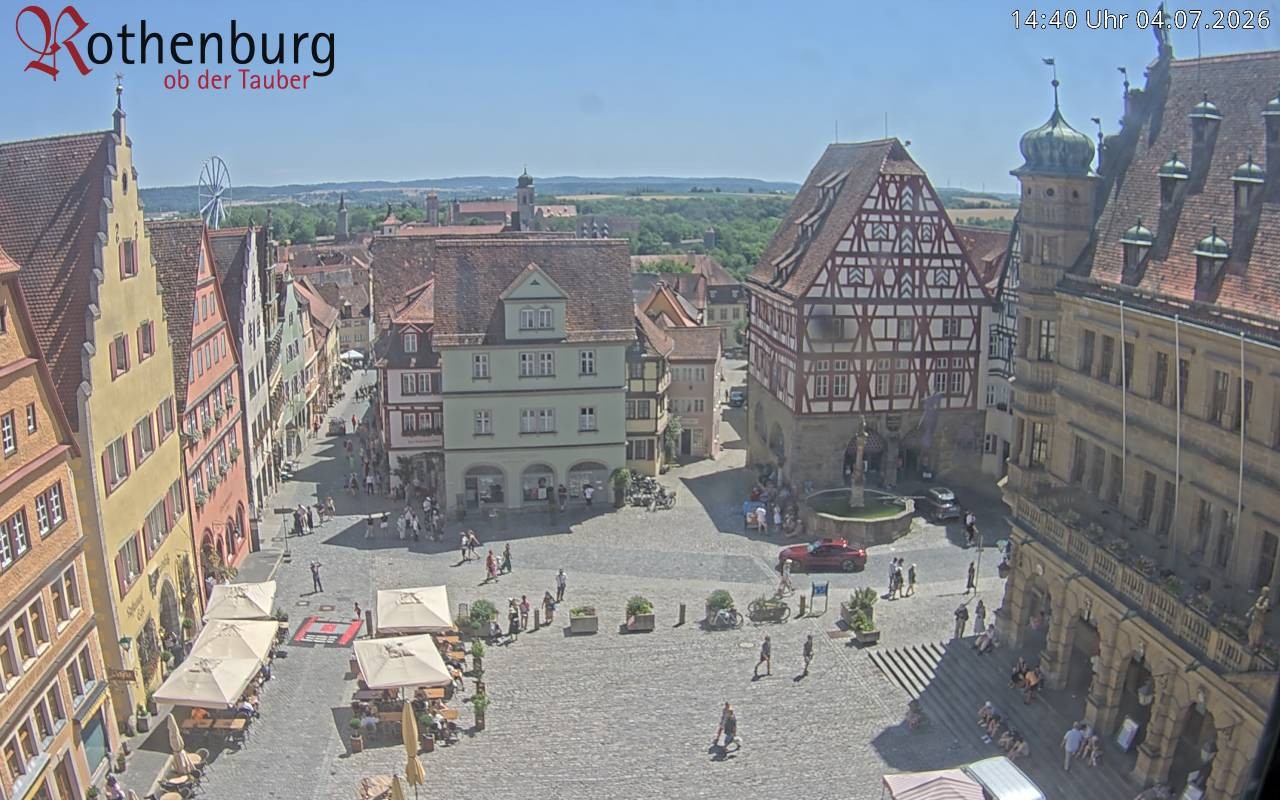 Archiv Foto Webcam Rothenburg ob der Tauber - Marktplatz