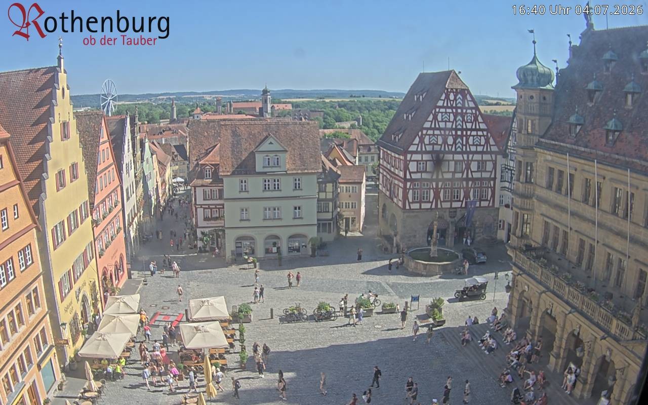 Archiv Foto Webcam Rothenburg ob der Tauber - Marktplatz