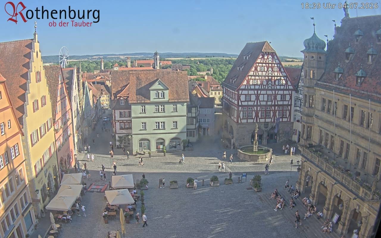 Archiv Foto Webcam Rothenburg ob der Tauber - Marktplatz