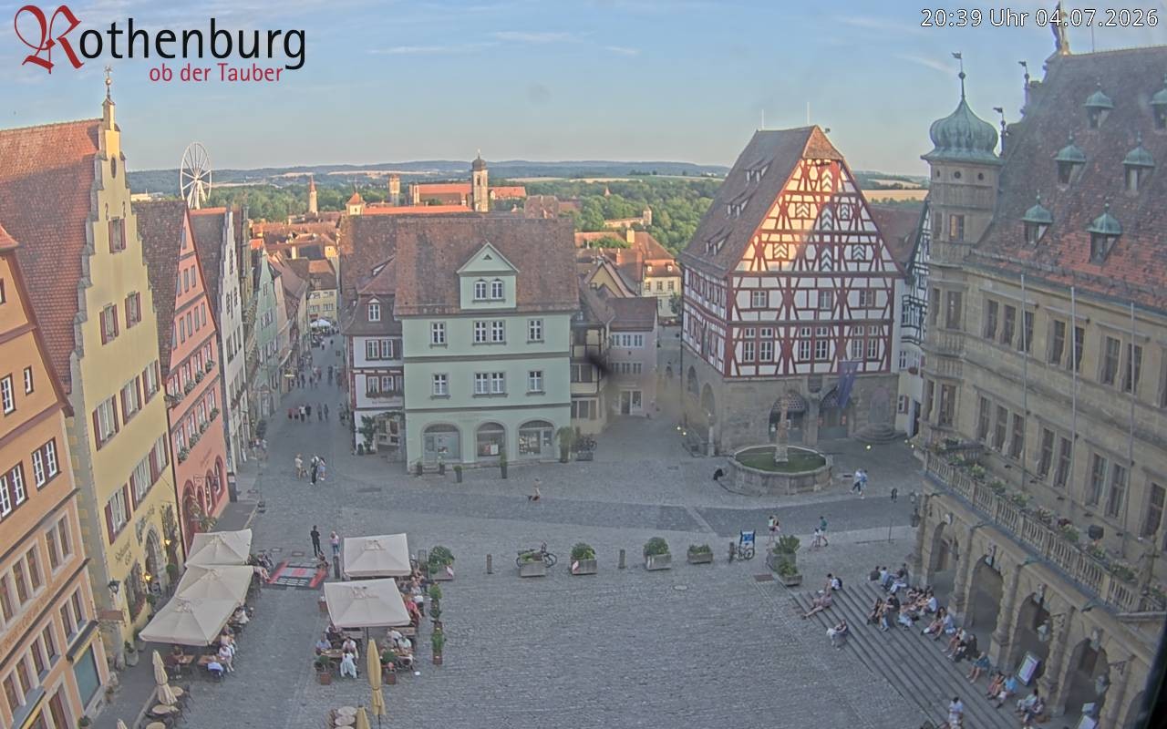 Archiv Foto Webcam Rothenburg ob der Tauber - Marktplatz
