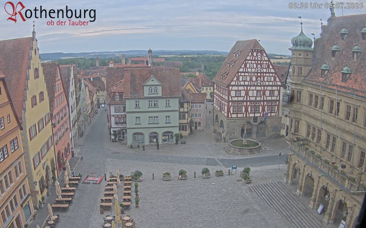 Archiv Foto Webcam Rothenburg ob der Tauber - Marktplatz
