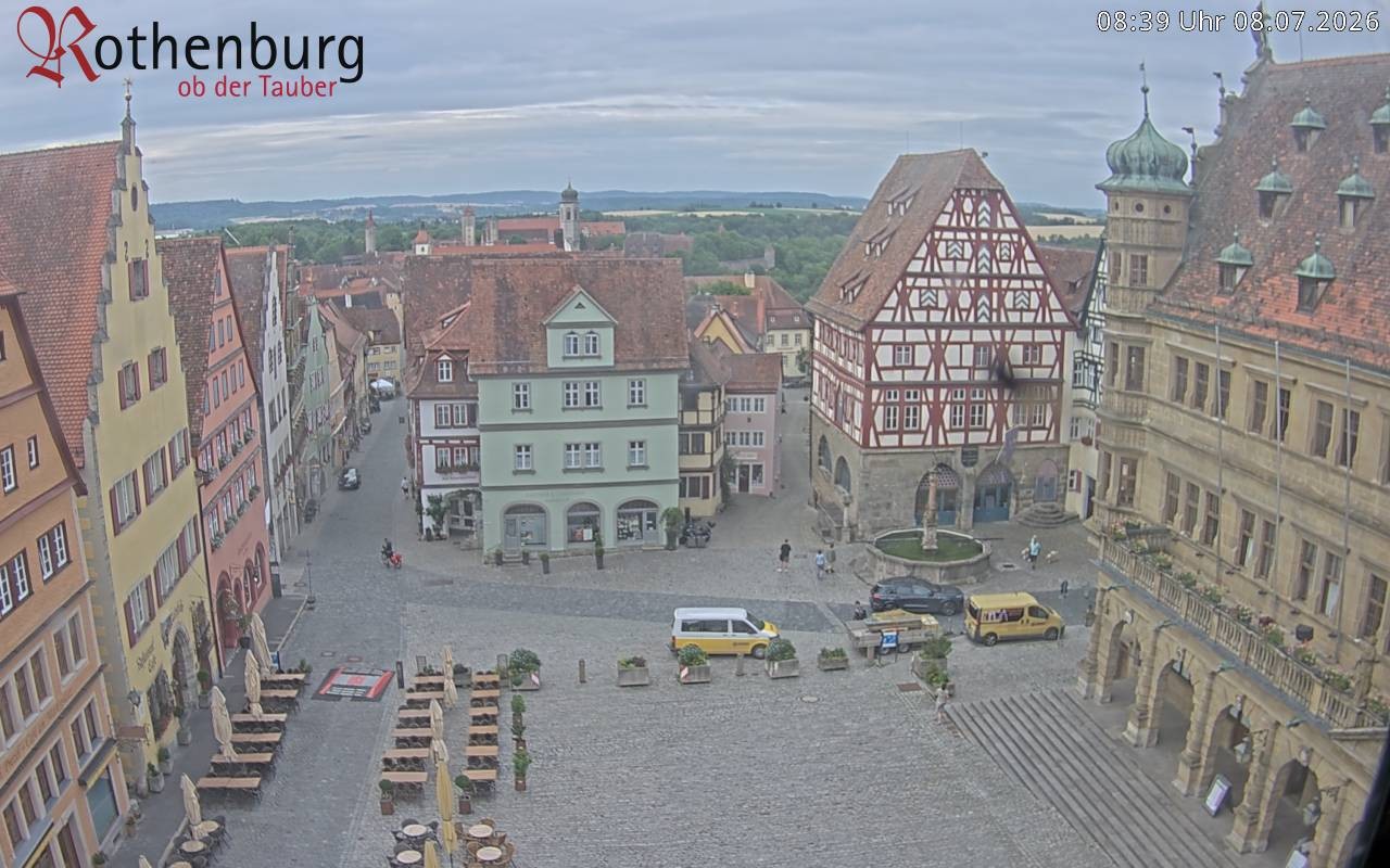 Archiv Foto Webcam Rothenburg ob der Tauber - Marktplatz