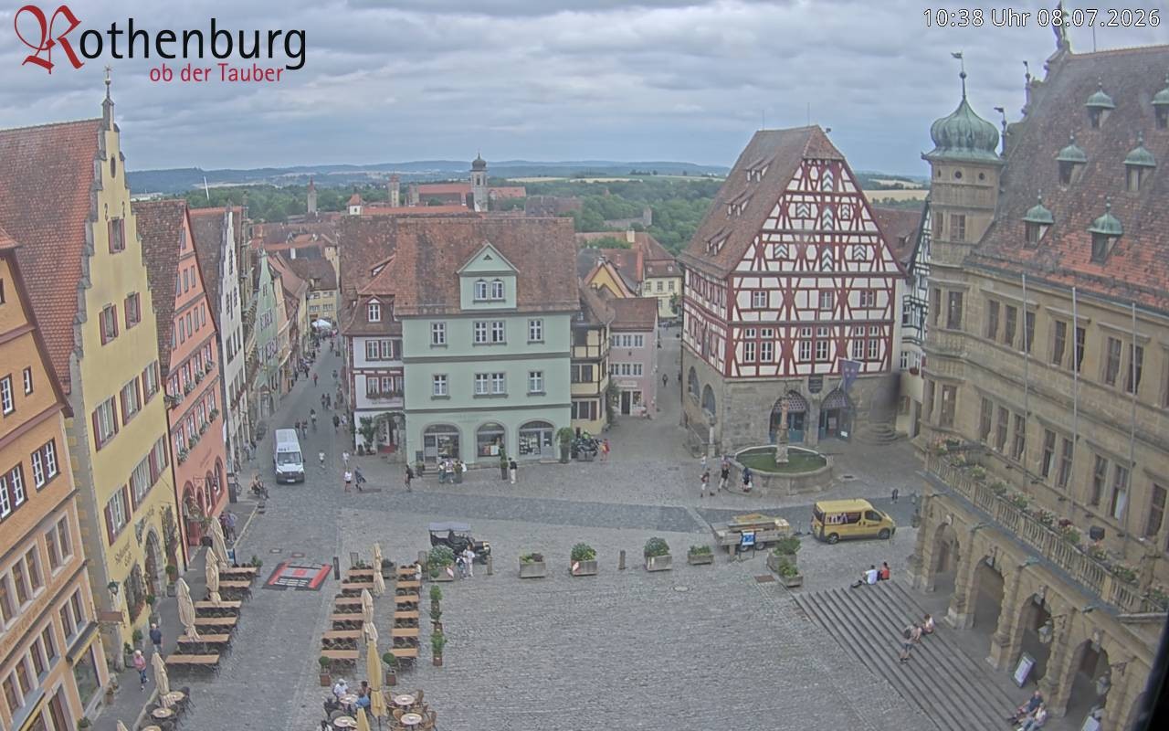 Archiv Foto Webcam Rothenburg ob der Tauber - Marktplatz