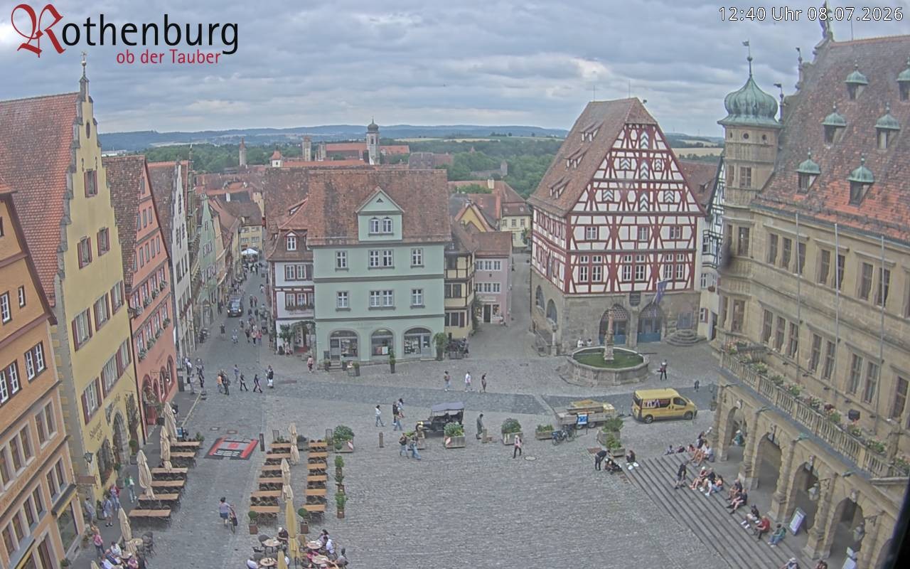 Archiv Foto Webcam Rothenburg ob der Tauber - Marktplatz