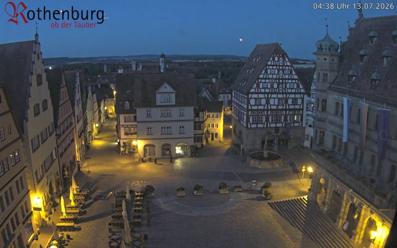Archived image Webcam Rothenburg ob der Tauber - Market Square
