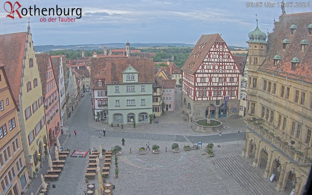 Archiv Foto Webcam Rothenburg ob der Tauber - Marktplatz